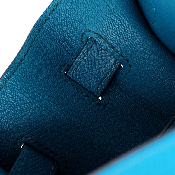 Hermes Kelly 35 Blue Epsom with Palladium Hardware - Picture 7 of 7